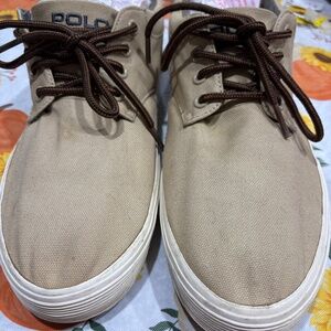 Polo Ralph Lauren Felton Sneaker Ripstop Canvas Tan Beige Size 10.5